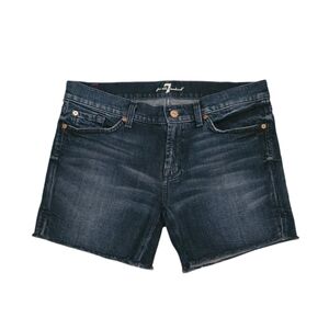 7 For All Mankind Dark Blue Denim Women Shorts Size 29